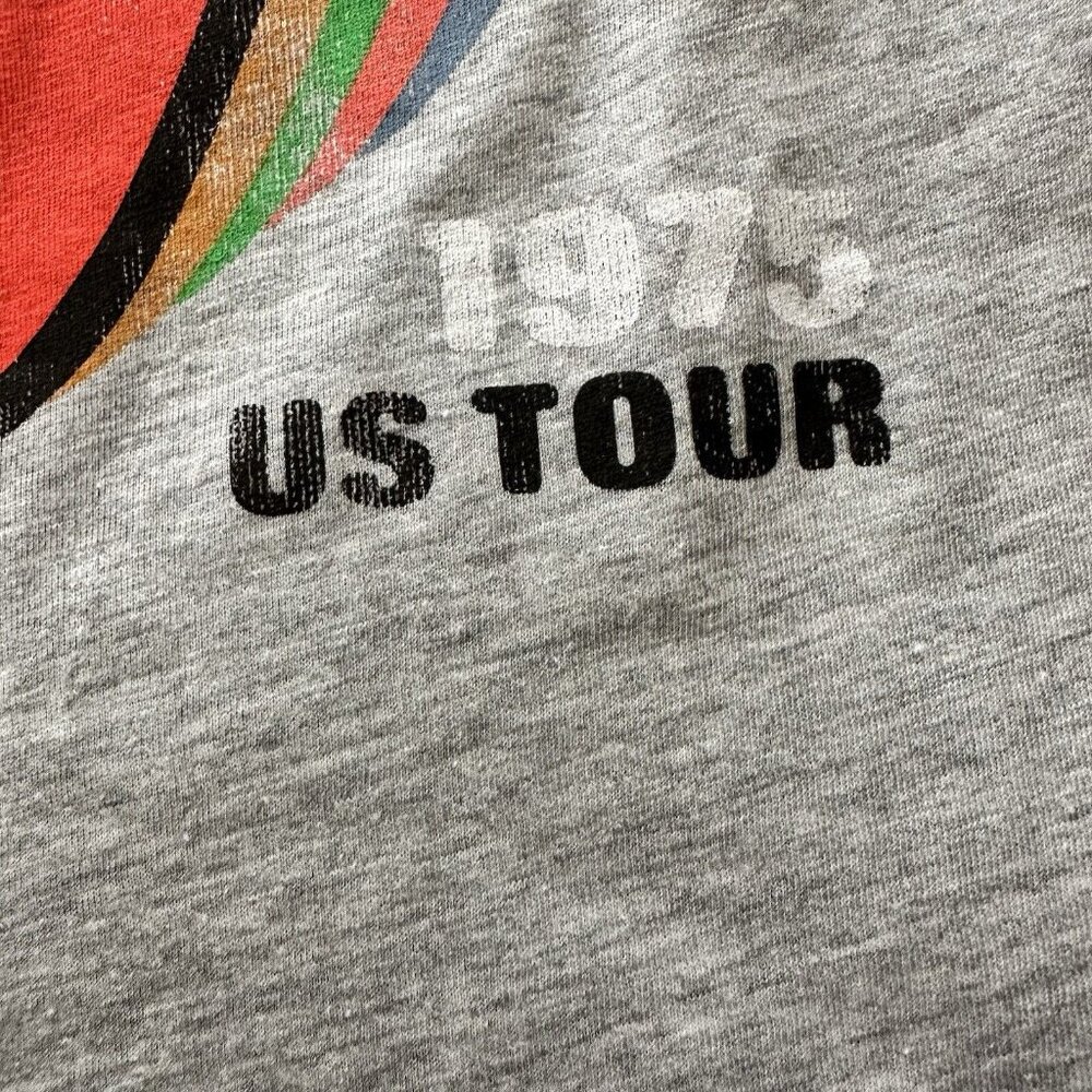 Rolling Stones Women’s T-Shirt 2XL Distressed 1975 Tour Gray NWT - Picture 5 of 11